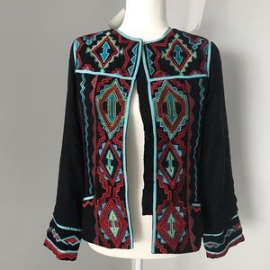 NWT Vintage collection embroidered black jacket